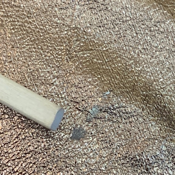 Carla New York | Vintage Rose Gold Leather Open Front Lined Lightweight Jacket 6 - Picture 11 of 17